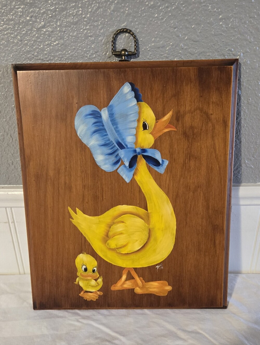 Dori 1975 Hand Painted Ducks On Wood